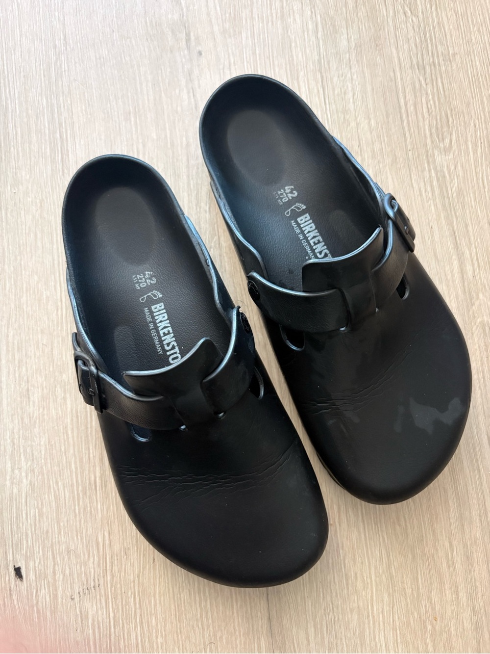 Men’s Birkenstock Black Professional Clogs with Buckle